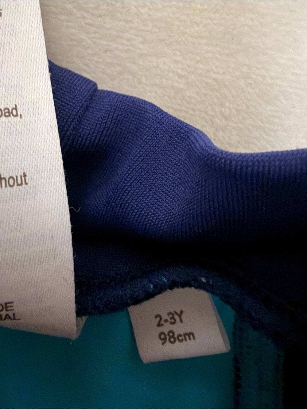 Mini Boden Kids Navy & Bright Blue Puffin Rash Guard Swim Top Boys 2-3 - Picture 5 of 5